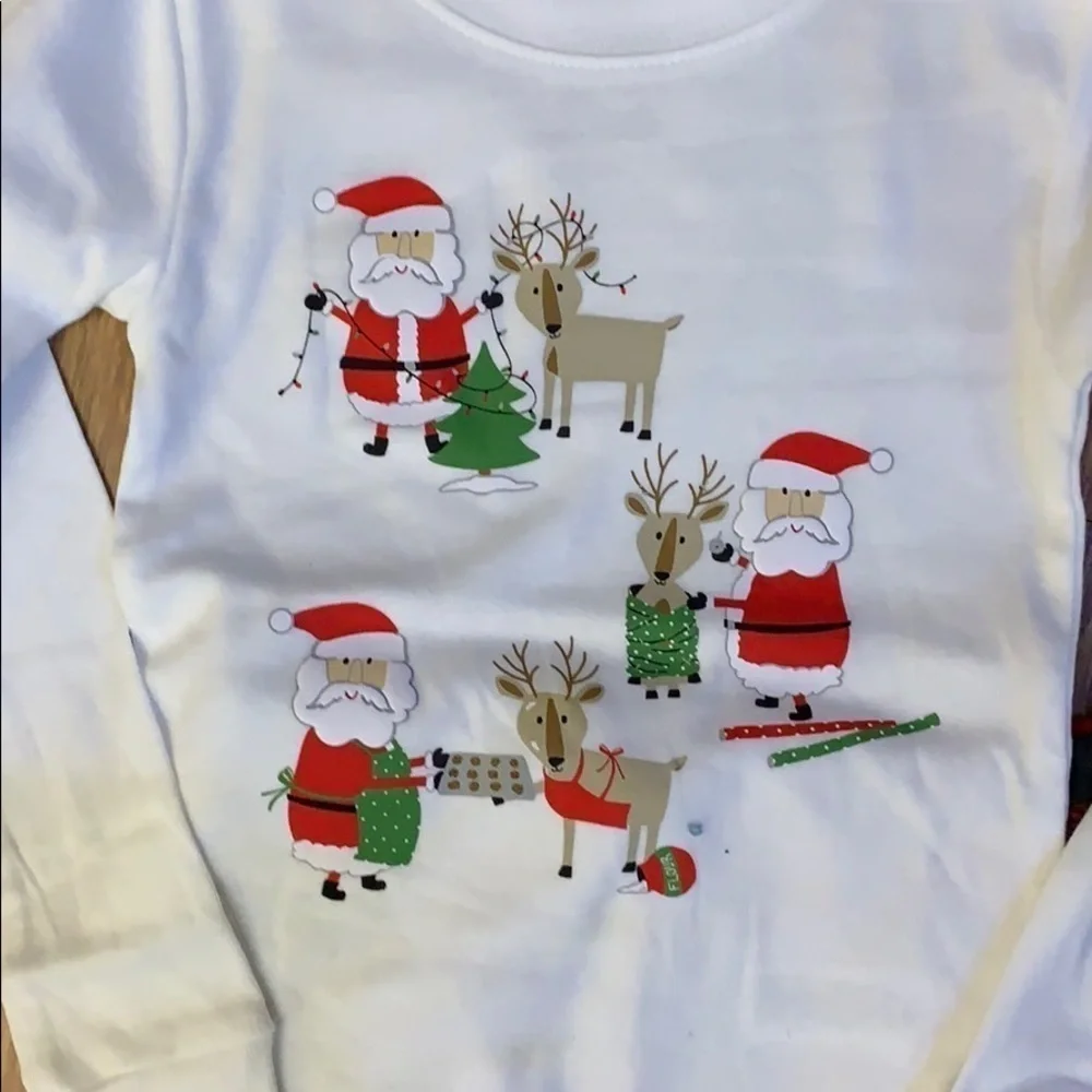 Adorable Carter's Santa Pajamas with Buffalo Plaid Print